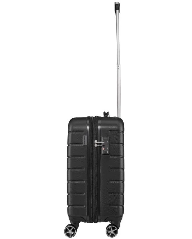 Wenger 56 Vaiana 56 Cm Small 4-Double Wheeled Hardside Expandable Cabin Luggage Trolley - Black  | Best Price UAE